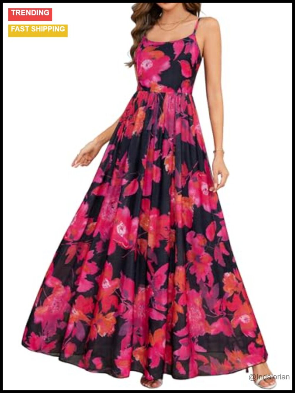 Womens Mesh Floral Maxi Dress Wedding Guest Sleeveless A-Line